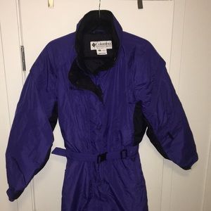 Original 1990s Columbia skiing jumpsuit - Size M Blue and Black